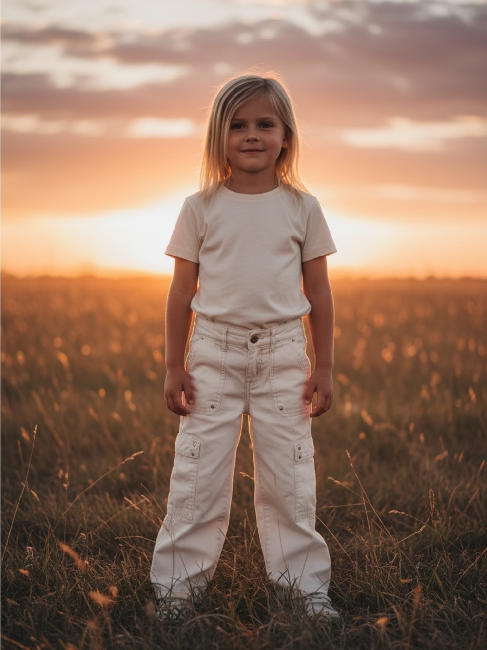 Abercrombie & Fitch kids relaxed cargo pants in a crisp white color sz 7/8